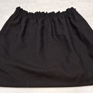 J. Crew Wool Blend Professional Suit Skirt Pockets Elastic Waist Black Sz 4